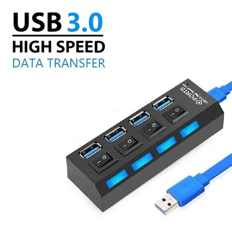 Extensión Hub Usb 3 0 4 Puertos Múltiple Conexión 4 Switch InTouch Perú