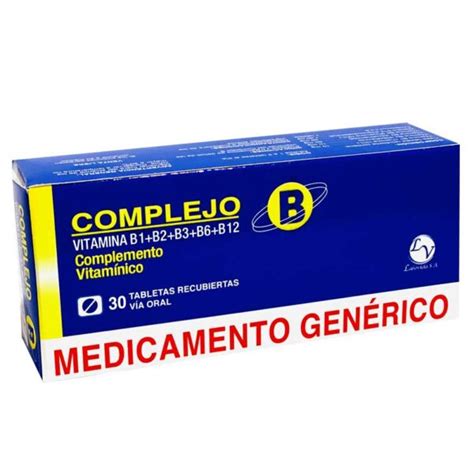 Complejo B Tabletas Recubiertas X30 Generico Labovida Xanafiz