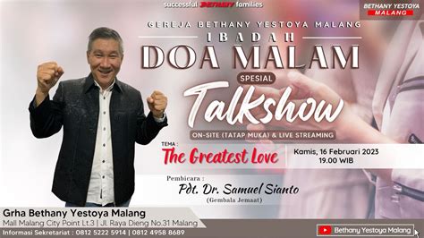 Ibadah Doa Malam Talkshow Gereja Bethany Yestoya Februari