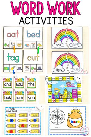 100 Word Work Activities for Kids That Are Super Fun