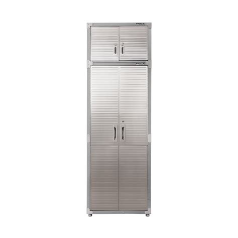 Seville Classics Ultrahd 2 Piece Heavy Duty Mega Solid Steel Metal 2 Door Lockable Stacker Wall