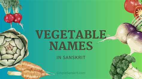 Vegetable Names In Sanskrit With English Hindi Meaning