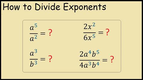 How To Solve Exponent Division