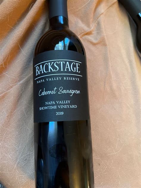 2019 Backstage Cabernet Sauvignon Reserve Showtime Vineyard Usa California Napa Valley