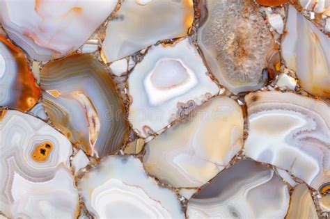 Agate Slab Semi Precious Stones In Light Color Stock Image Image Of