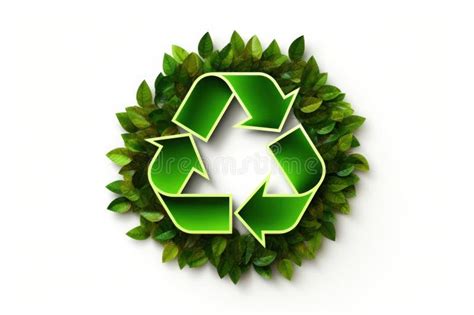 Recycling Symbol Made From Nature Green Leaves And Plants Generative