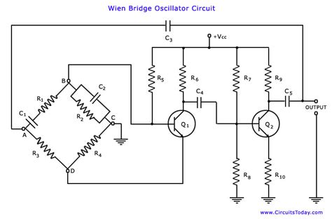 Wien Bridge Oscillator Circuit Theory And Working Elprocus