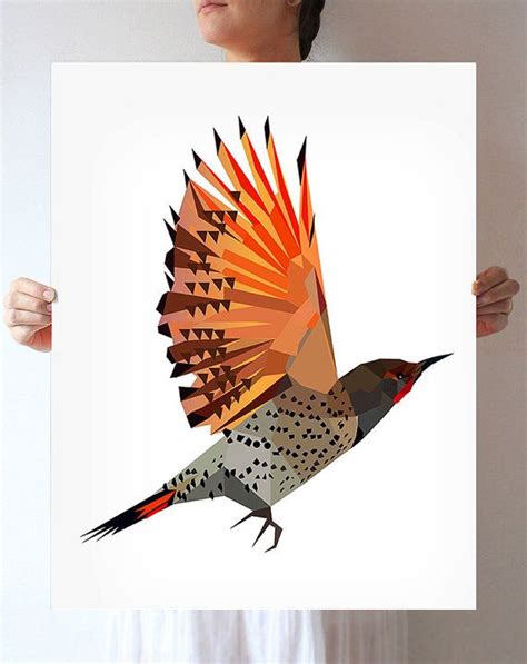 Large Wall Art Large Print Geometric Print Geometric Art Bird Art Bird