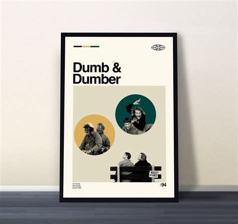 Dumb And Dumber Poster Dumb And Dumber Movie Poster Retro Movie Poster Modern Vintage Movie