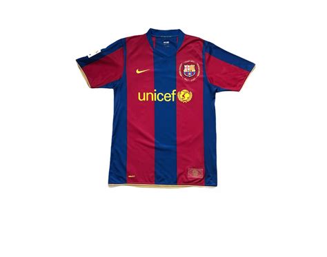 Nike Fc Barcelona Home Ronaldinho Shirt Jersey Etsy