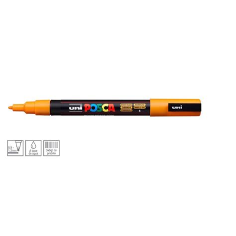 Caneta Posca PC 3M Fine Line Amarelo Bright Uni Ball No Shoptime