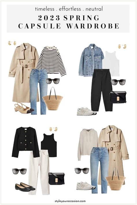 Effortless Spring Capsule Wardrobe 2023 Timeless Neutral Classy In 2023 Chic Outfits