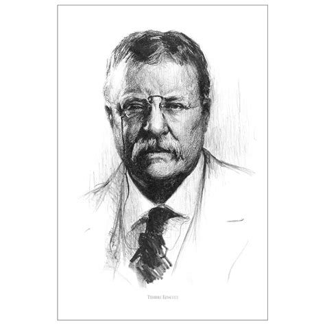 Theodore Roosevelt Drawing Patriotic Fine Art Prints