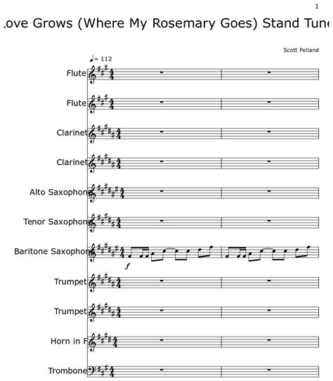 Love Grows (Where My Rosemary Goes) Stand Tune - Sheet music for Flute, Clarinet, Alto Saxophone ...