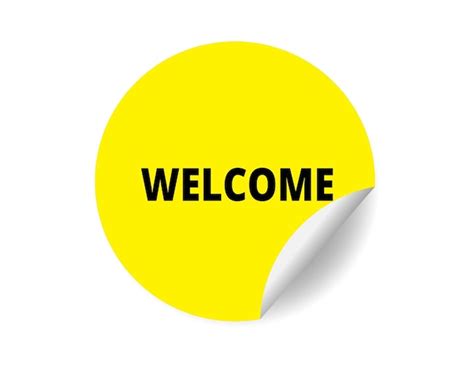 Premium Vector | Welcome round sticker sign welcome circle sticker ...