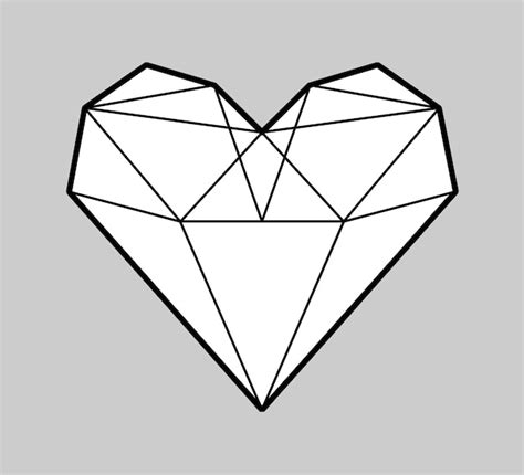 Premium Vector Diamond In The Shape Of A Heart