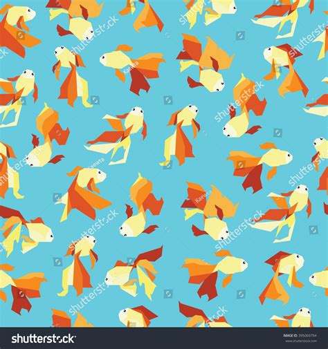 Goldfish Design Pattern Seamless Pattern Sky Stock Vector Royalty Free