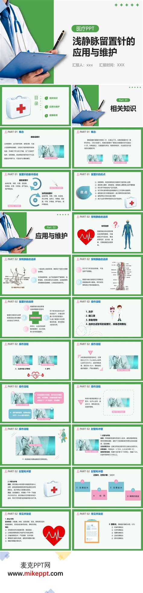 静脉留置针的临床应用及护理ppt 麦克ppt网