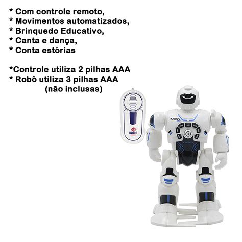 Brinquedo Robô Ensina Inglês Anda Canta E Dança Educativo ZOOM