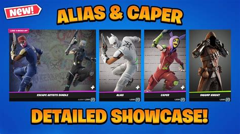 Fortnite Brand New Escape Artist Bundle Featuring Alias And Caper Item