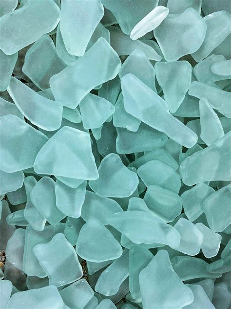 Aqua Light Aqua Sea Glass Authentic Beach Glass Real Ocean Etsy