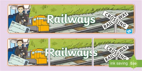 Railways Display Banner Teacher Made Twinkl