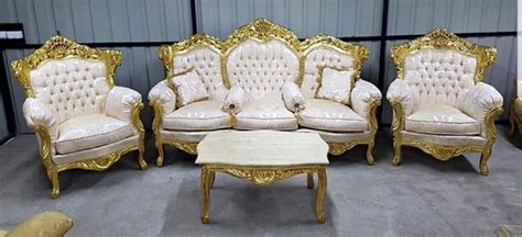 Casa Padrino Luxury Baroque Living Room Set Cream Pattern Gold 1