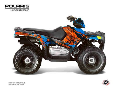 Polaris Sportsman Atv Chaser Graphic Kit Blue Kutvek Kit Graphik