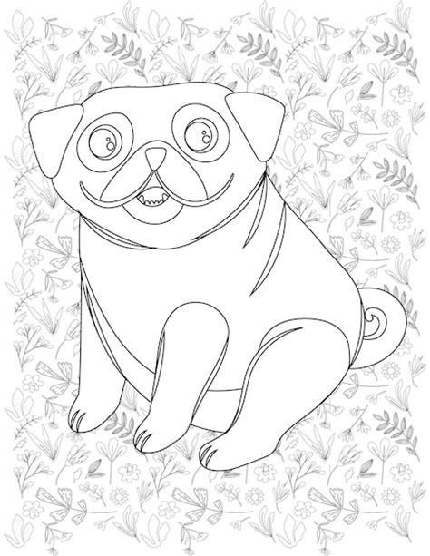 Page De Coloriage De Chien Vecteur De Chien Vecteur Premium