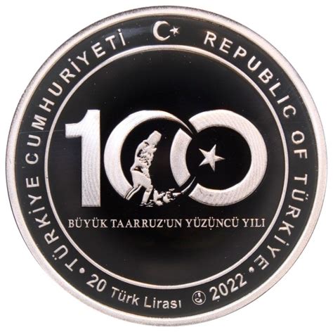 Lira Centenary Of The Great Offensive Turkey Numista