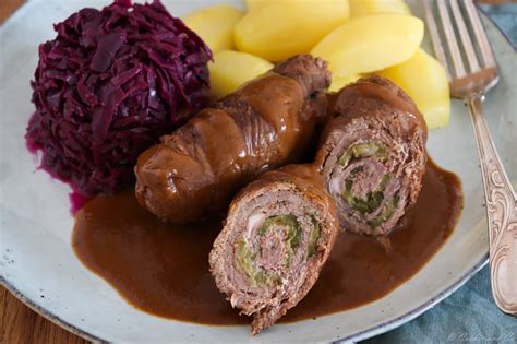 Klassische Rinderrouladen Aus Dem Ofen Rezept Rinderrouladen