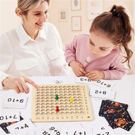 Wooden Montessori Multiplication Board Game Tohittheroad