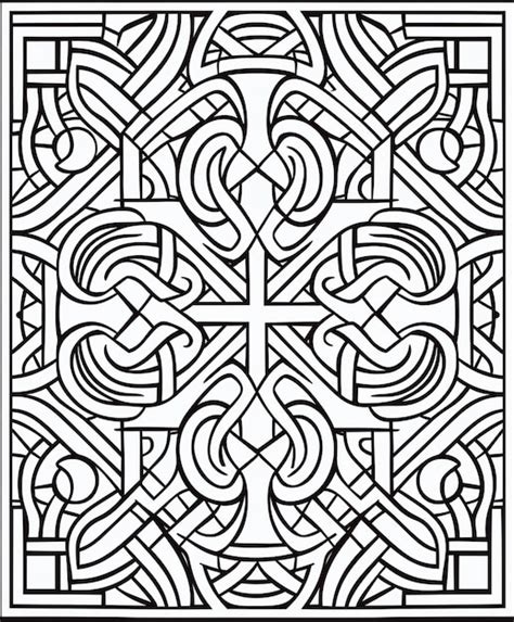 Premium Photo Celtic Coloring Pages For Adults Generative Ai