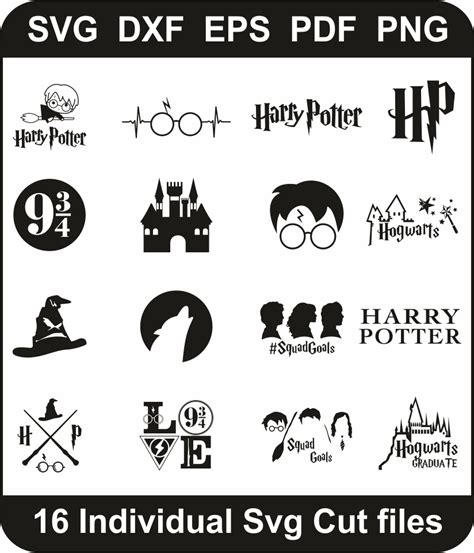 Harry Potter Svg Bundle Harry Potter Series Png Pack