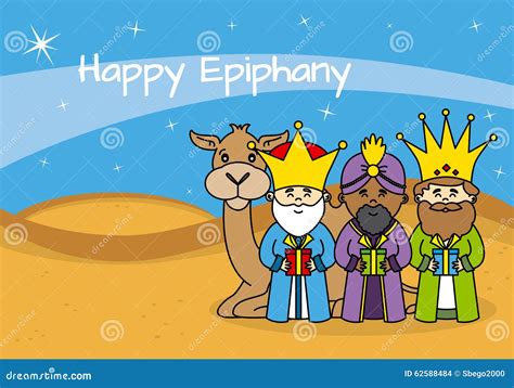 Happy Epiphany Card Stock Vector Illustration Of Ts 62588484