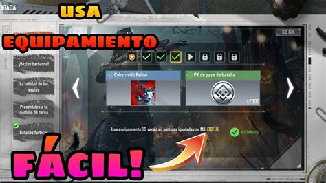 Usa Equipamiento 10 Veces En Partidas Igulas De MJ Call Of Duty Mobile