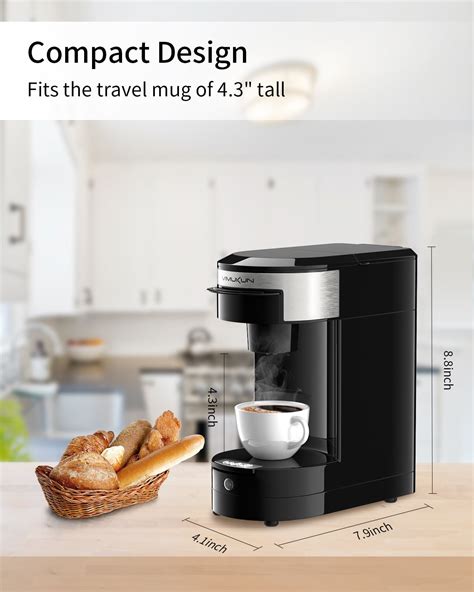 VIMUKUN Single Serve Coffee Maker Compatible With K Cup Pod Ground