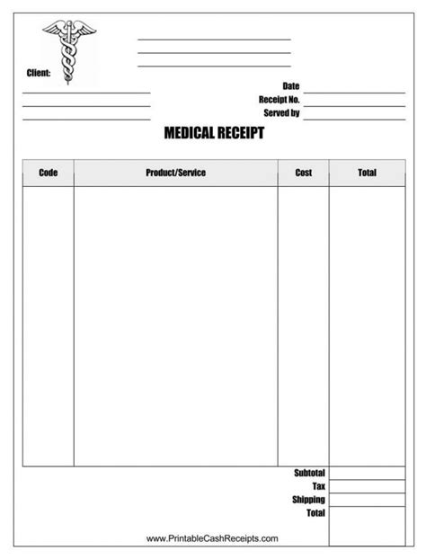 Medical Bill Template Content Calendar Template