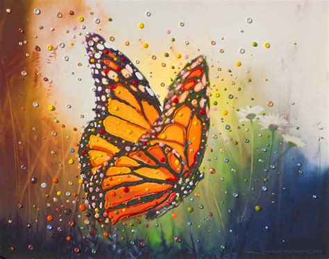 The Energy Art Store By Julia Watkins — Butterfly "In The Moment" Energy Painting - Gicleee Print