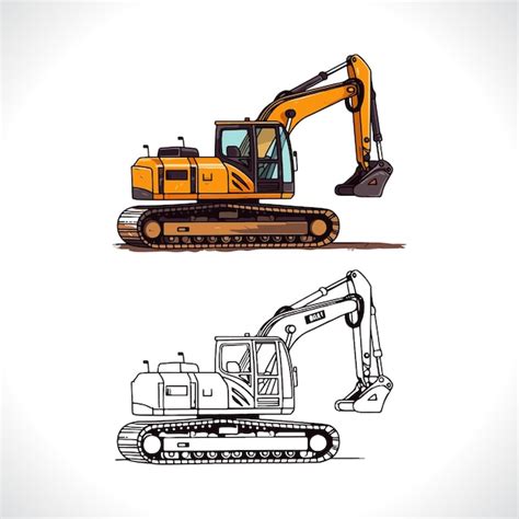 Premium Vector Excavator Vector Illustration Excavator Logo Design