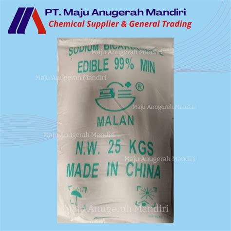 Sodium Bicarbonate 99 Min Soda Kue Malan Ex China Kemasan 25 Kg