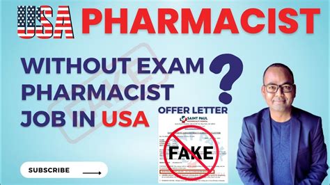 How To Migrate As A Pharmacist In Usa Without Exam Usa Pharmacist Job