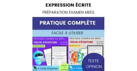 Pr Paration Examen Criture Mees Texte Opinion