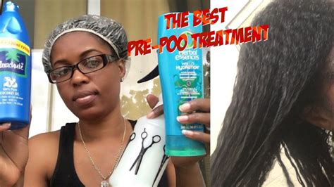 Hair Conditioning And Oil Treatment Pre Pooing Routine On Natural Hair