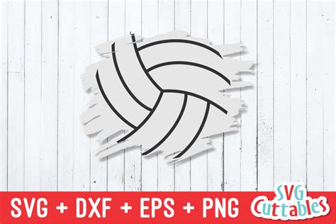 Volleyball Paint Stroke Volleyball Svg Cut File 278430 Cut Files