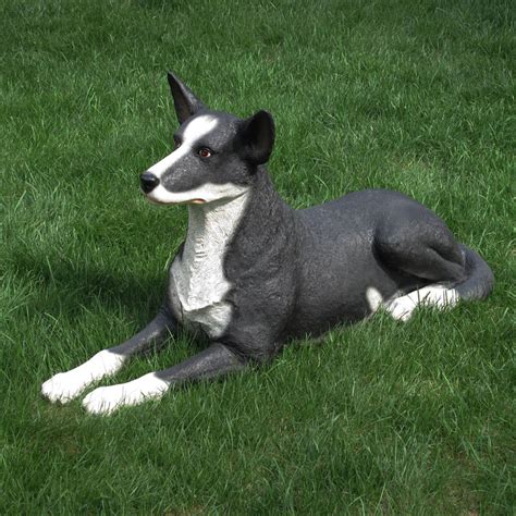 Kelpie Dog Statue 41in L Made By Heinimex
