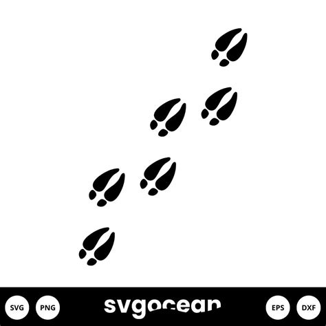 Deer Tracks Svg Vector For Instant Download Svg Ocean — Svgocean