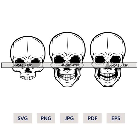 Skull Base Set Svg Skull Set Svg Skull Svg Skull Bundle Etsy