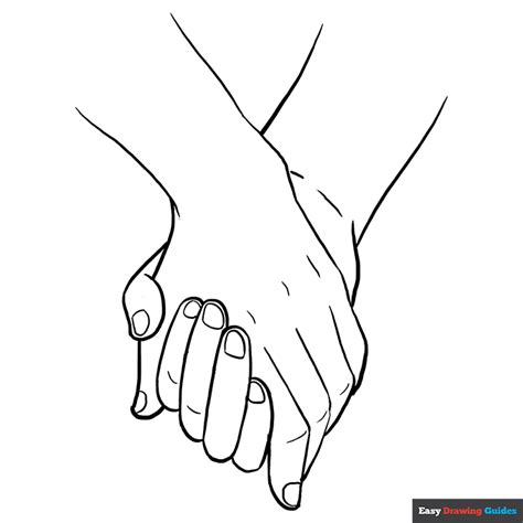 Holding Hands Coloring Pages