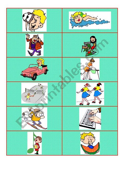 Printable Action Flash Cards